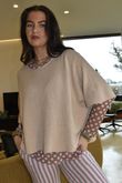 Bobby Mesh Layering Top Dopamine Dot Mocha Blush /5